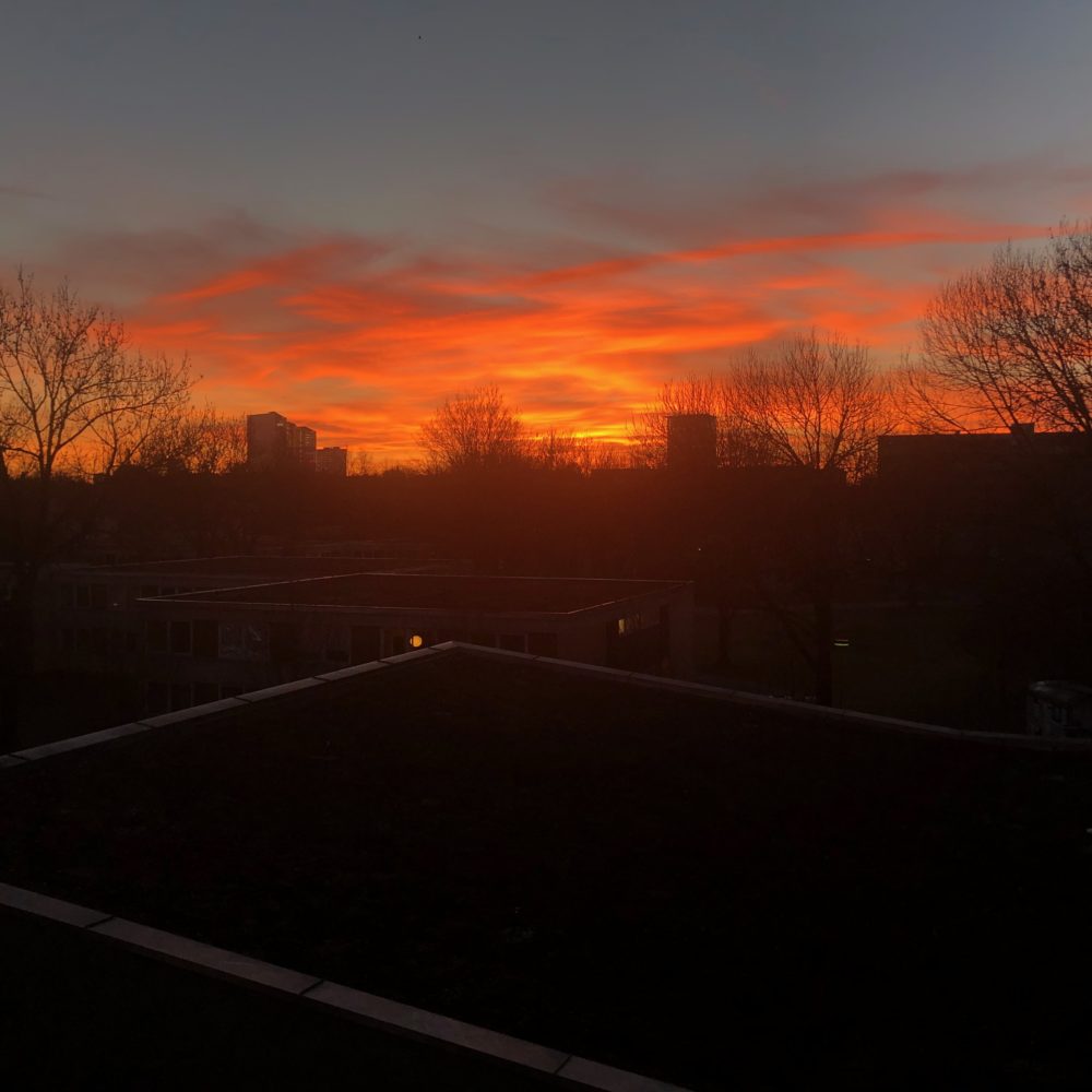 Sonnenuntergang aus dem 3. Stock