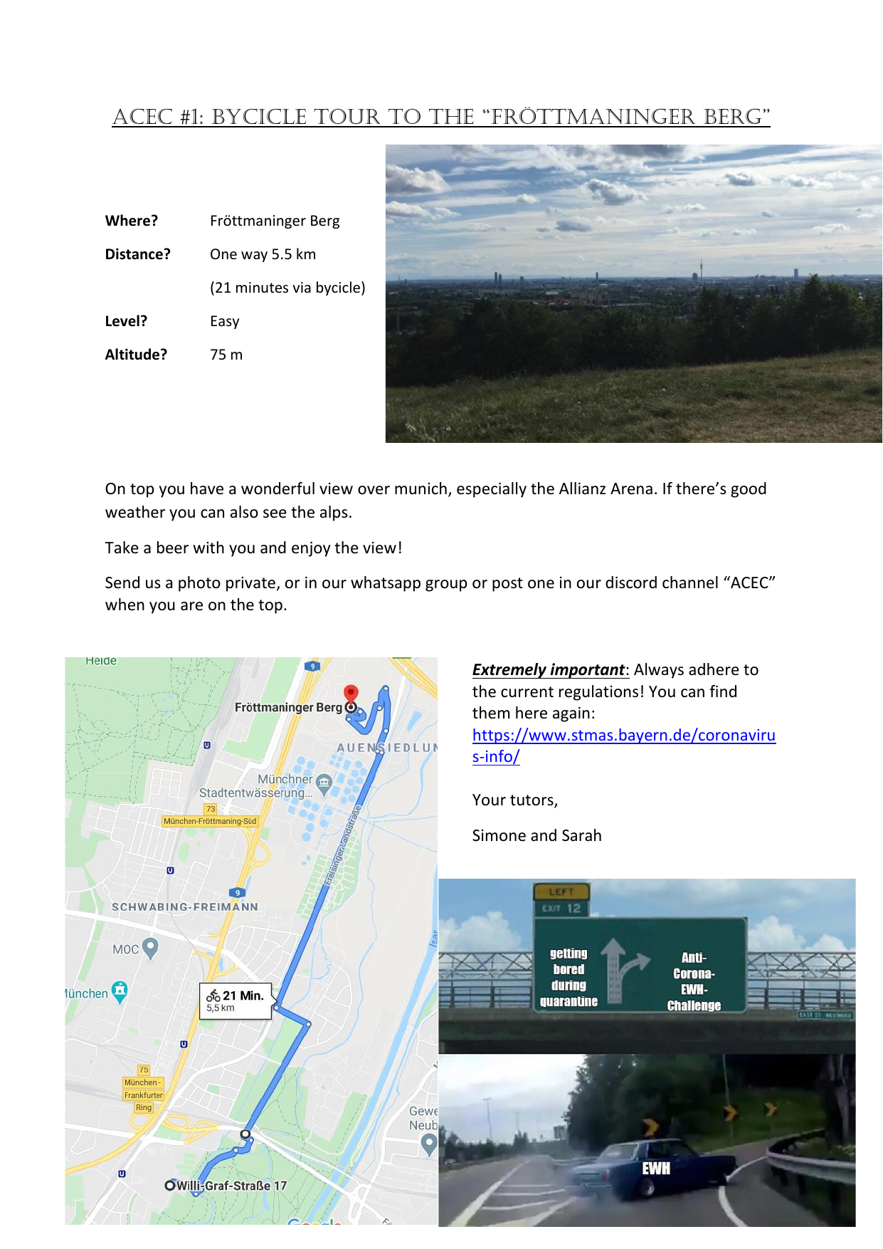 ACEC #1 Bycicle tour to the Fröttmaniger Berg