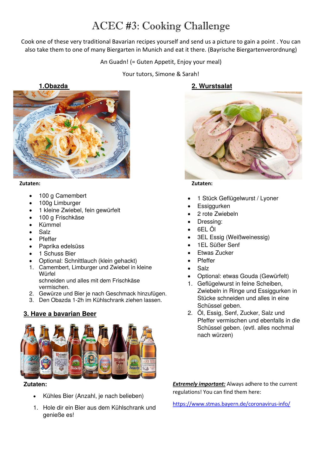 ACEC #3 Cooking Challenge